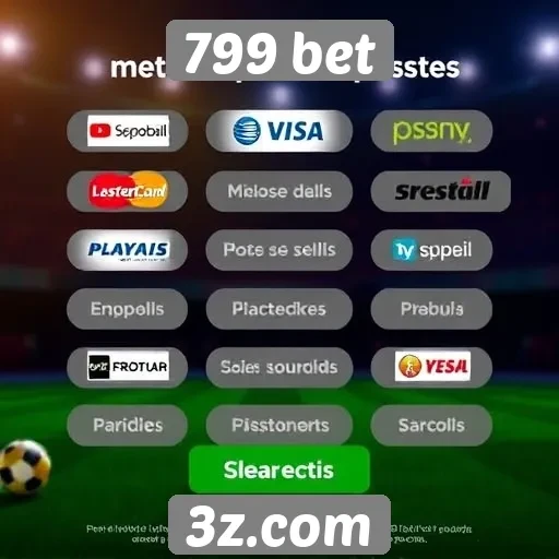 Métodos de pagamento disponíveis no 799 bet